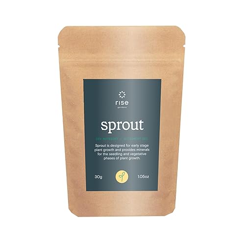 Rise Gardens Dry Sprout Nutrient Nutrientes hidropónicos y alimentos vegetales para el crecimiento de plantas de interior, nutrientes secos, 1.06 oz