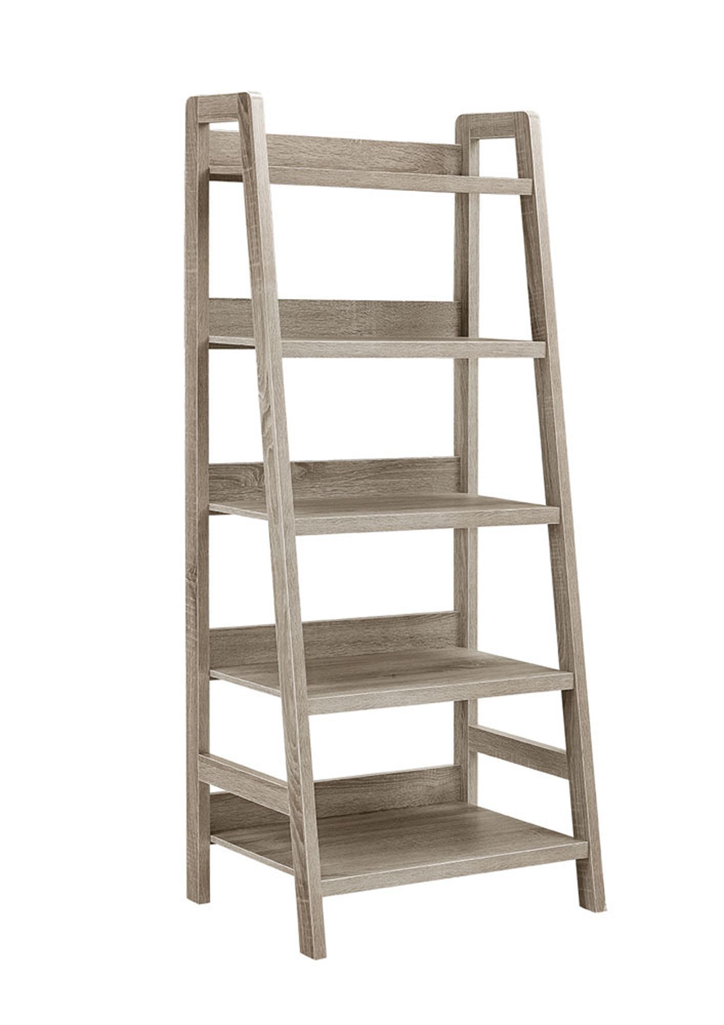 Amazon Com Linon Tracey Ladder Bookcase 25 W X 17 99 D X 60 H Gray Wash Furniture Decor