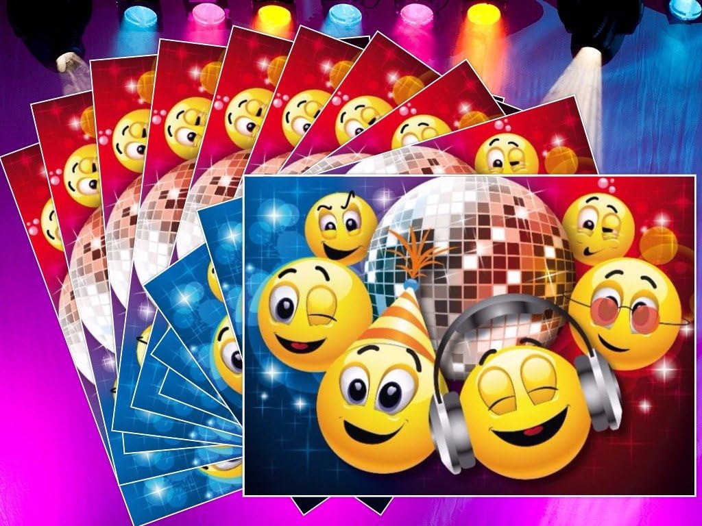 Edition Colibri Invitations Smiley En Francais Lot De 10 Cartes D Invitation Rigolotes Smileys Emoticones Pour Un Anniversaire Ou Pour Une Discotheque Des 103 Fr Amazon Fr Cuisine Et Maison