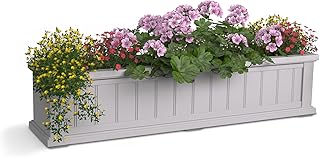 Mayne Cape Cod 4ft Window Box - White - 48in L x 11in W x 10.8in H - Pol...