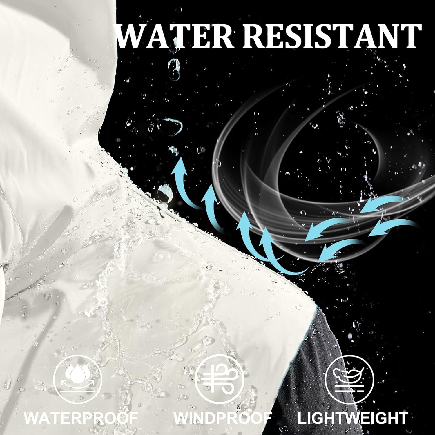 American Trends Lightweight Rain Jacket Women with Hood Packable Waterproof Rain Coats Womens Colorblock Anorak Windbreaker - Image 3