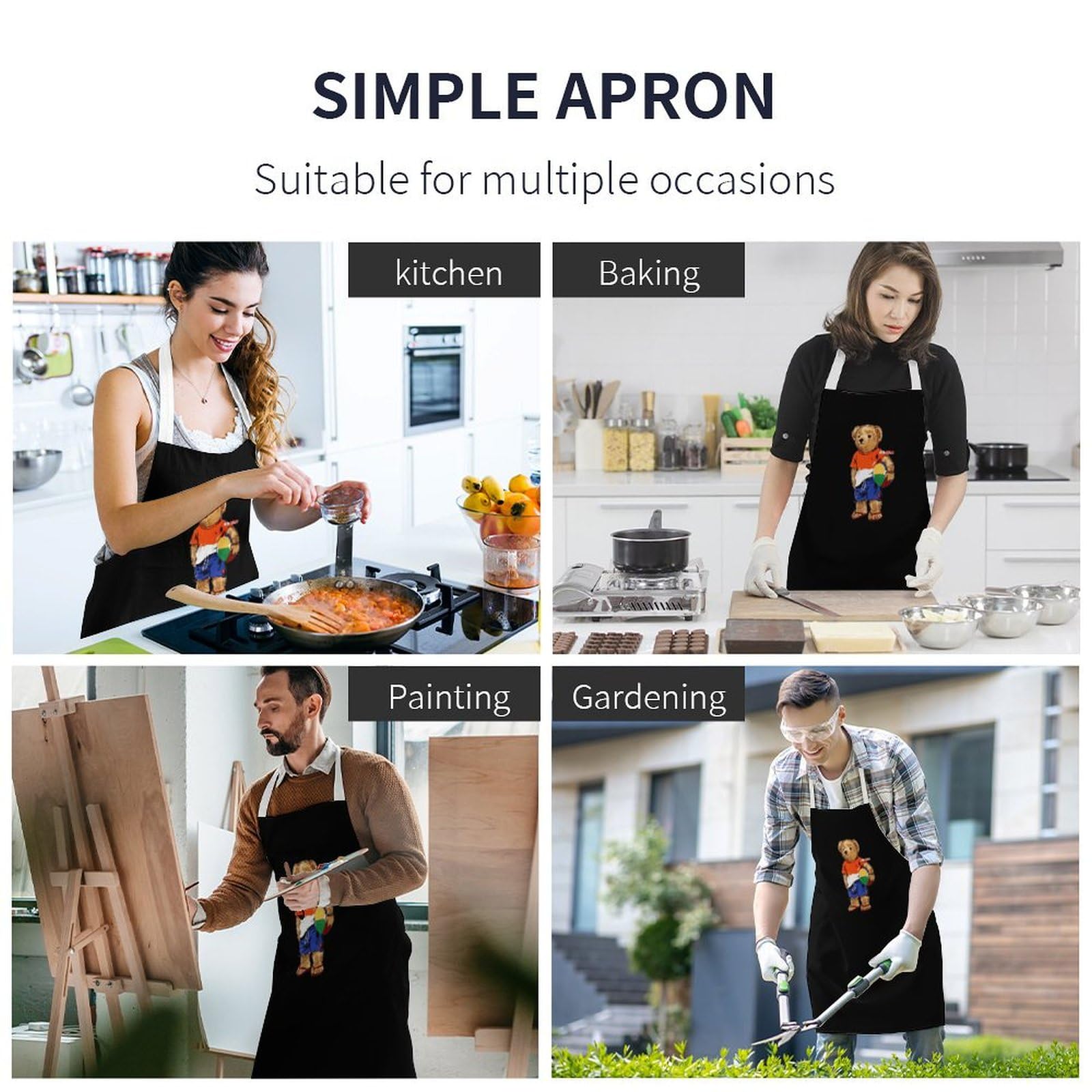 Amazon｜リトルベアくま ポロベアー エプロン カフェエプロン 首掛け