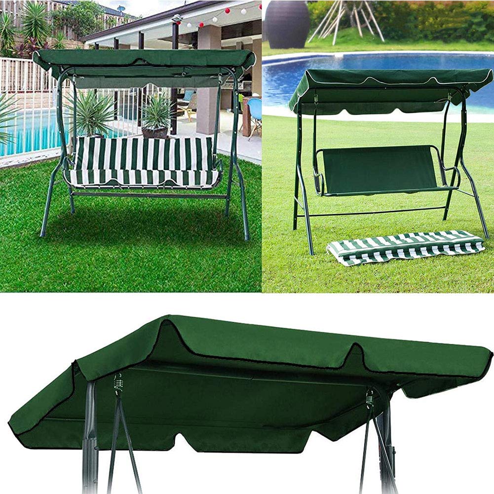 Copertura di ricambio per dondolo da giardino per 2 e 3 posti, impermeabile, 142 x 120 x 18 cm, protezione superiore per dondolo