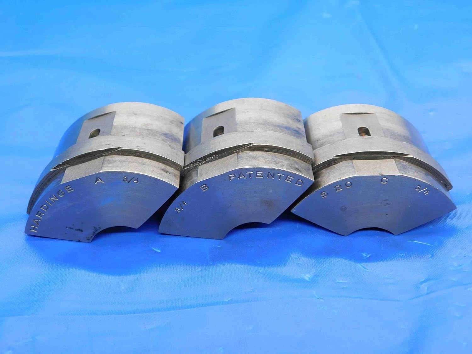 M & J Tooling LLC 3 PCS HARDINGE S20 Smooth Round Collet Pads 3/4 Size Machinist Tools USA Made - CB2994BH3
