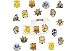 Stickers for Boys and Girls: Police Badge Sticker Roll Envelopes