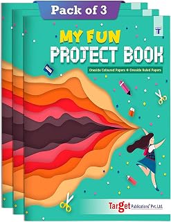 TARGET PUBLICATIONS Single Line Project Sheets with Colourful Pages | 32 Pages A4 Size | 1 Side Ruled & 1 Side Colored Pla... Price In India