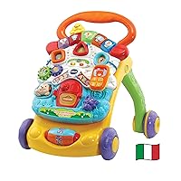 VTech Super Primi Passi Parlante 2 in 1 - Arancione, Primi Passi per Bambini con Sensore