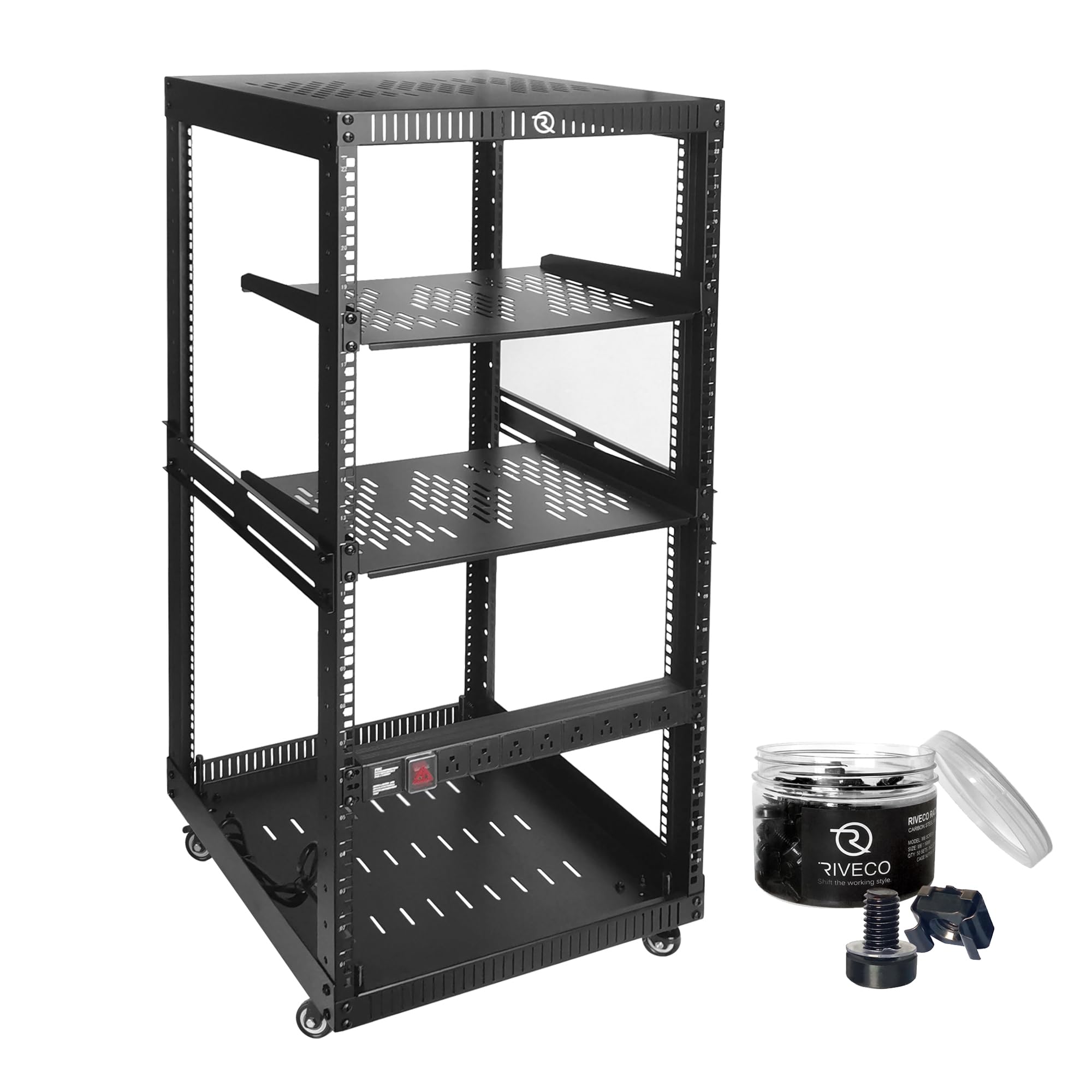 S♦♦625 DEMODEMIX HOTEL RACK - natural - Amazon.com: RIVECO 22U Network Rack - 4 Rolling Wheels Floor