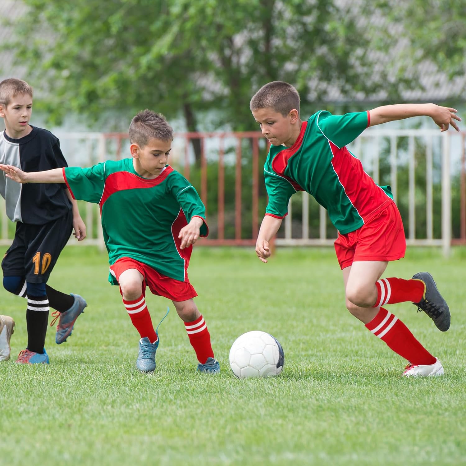 Toulite 4 Sets Soccer Shin Guards and Socks for Youth Kids, Soccer Shin Pads Long Socks for 7-15 Year Old Child, Gear Football Equipment for Boys Girls Toddlers Teenagers - Image 7