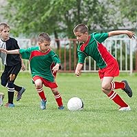 Vista 7 de Toulite 4 pares de espinilleras de fútbol, 4 pares de calcetines de fútbol para niños, equipo de protección de pantorrillas, equipo de fútbol