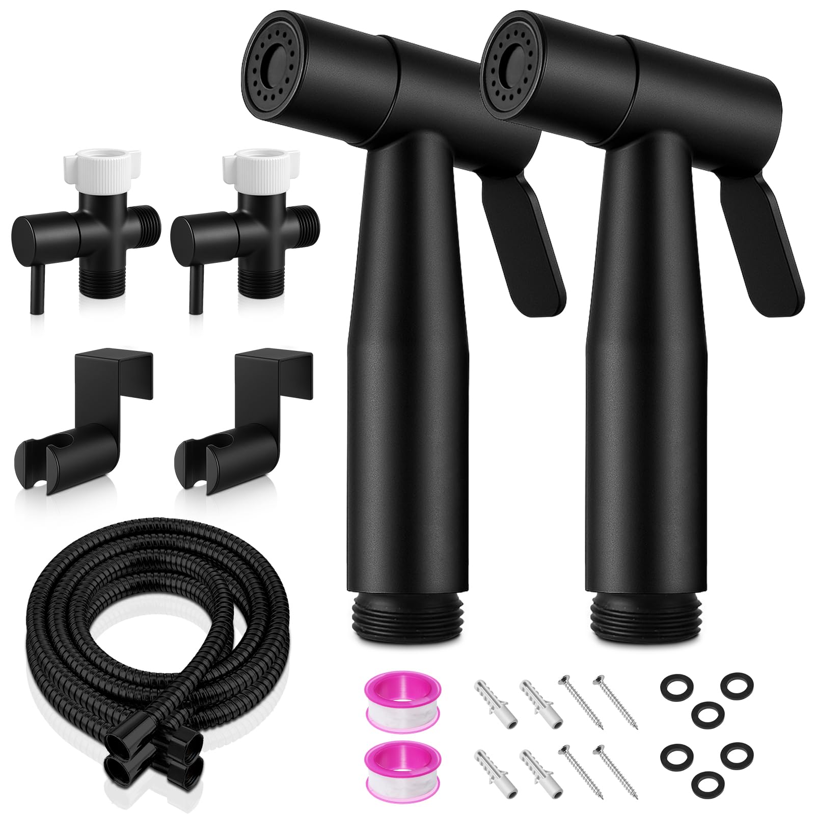 Photo 1 of !!!!!!HAS BEEN USED HAS WATER DAMAGE!! ANA EGO Handheld Bidet Sprayer 2 Pack - Black