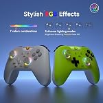 EasySMX X05 Wireless Controller for PC/Android/Steam Deck- Bluetooth Controller Gamepad with Hall Effect Joysticks and Trigger,Turbo,Rumble Vibration and RGB Lighting,Perfect for Soccer and All Video Games.