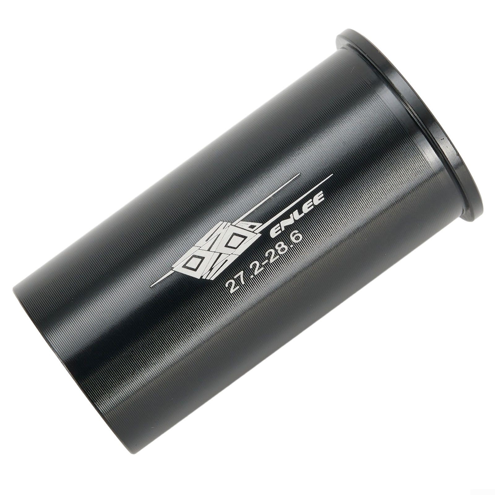 Heavy Duty Bike Seatpost Reducer Shim Adapter Sleeve Aluminum Alloy for 25.4mm to 28.6mm or 27.2mm to 31.6mm Seat Tube Fit Black(27.2-28.6)