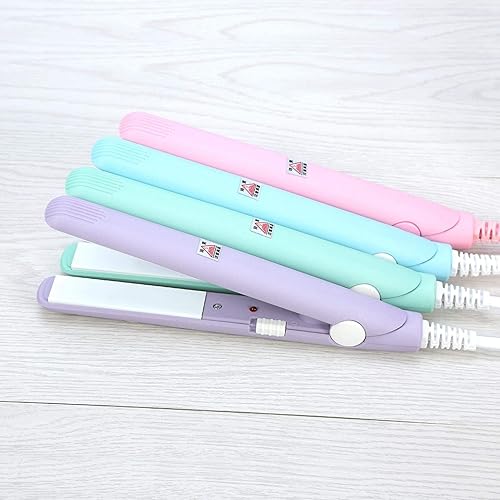 Miniatura 7 de Restokki Plancha para el cabello, plancha plana 2 en 1, mini flequillo, plancha de pelo de belleza, rizador de calefacción, alisador de placa de