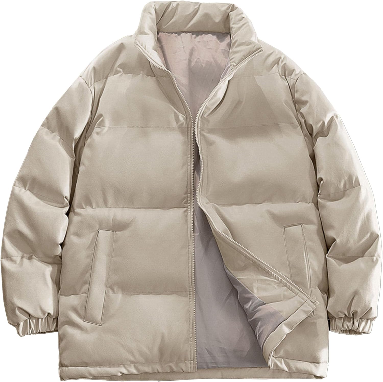 Maiyifu-GJ Men’s Thickened Down Jacket Coat Lightweight Windproof Padded Parka Outerwear Winter Warm Overcoat