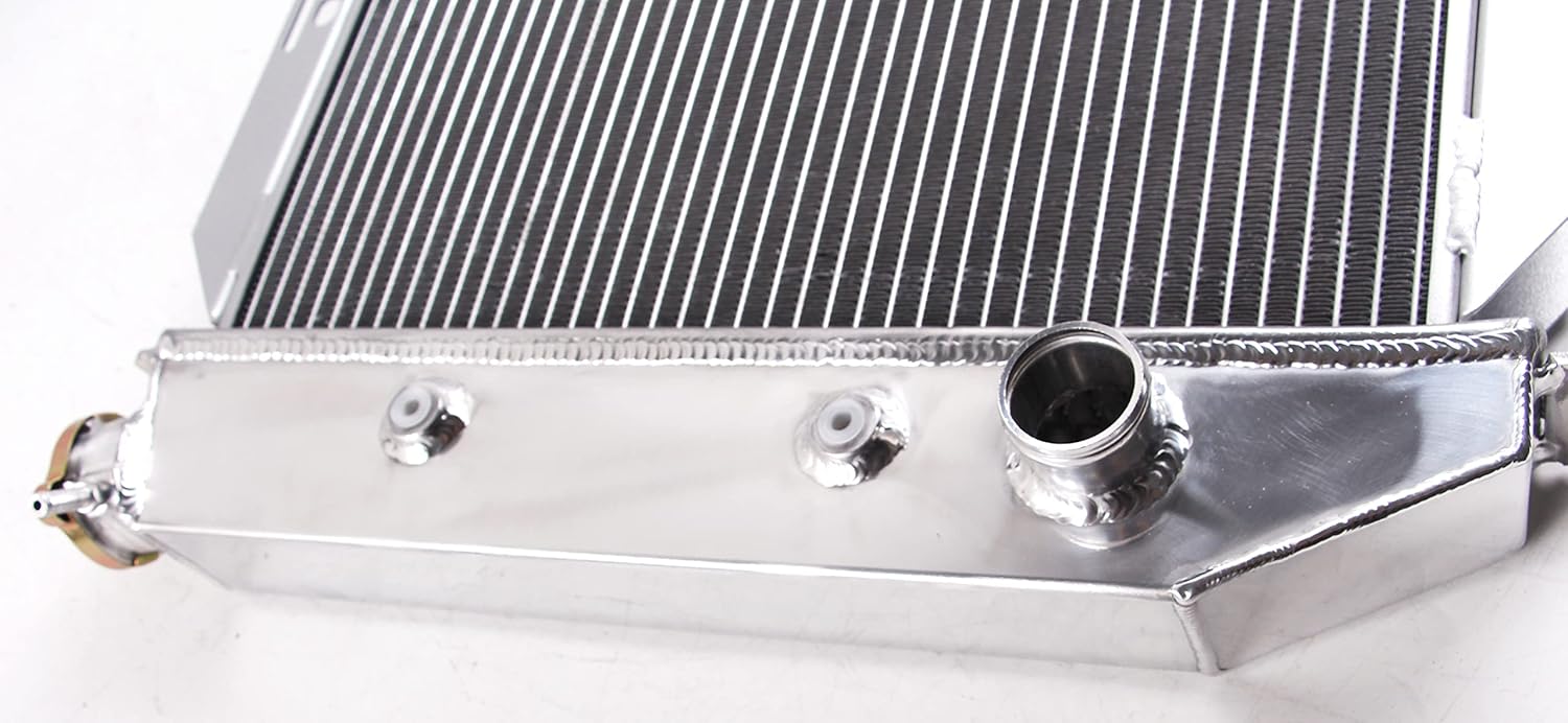 3 Row Aluminum Core Radiator For 1969-1973 Ford Mustang/Fairline/Torino Cougar Mark IV Models., 20inch H x 31 5/8inch W