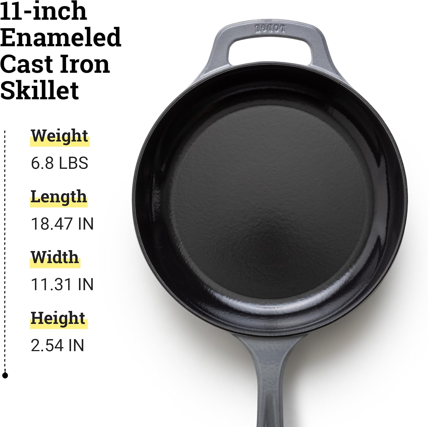 Lodge USA Enamel 11 Inch Skillet, Moonstruck