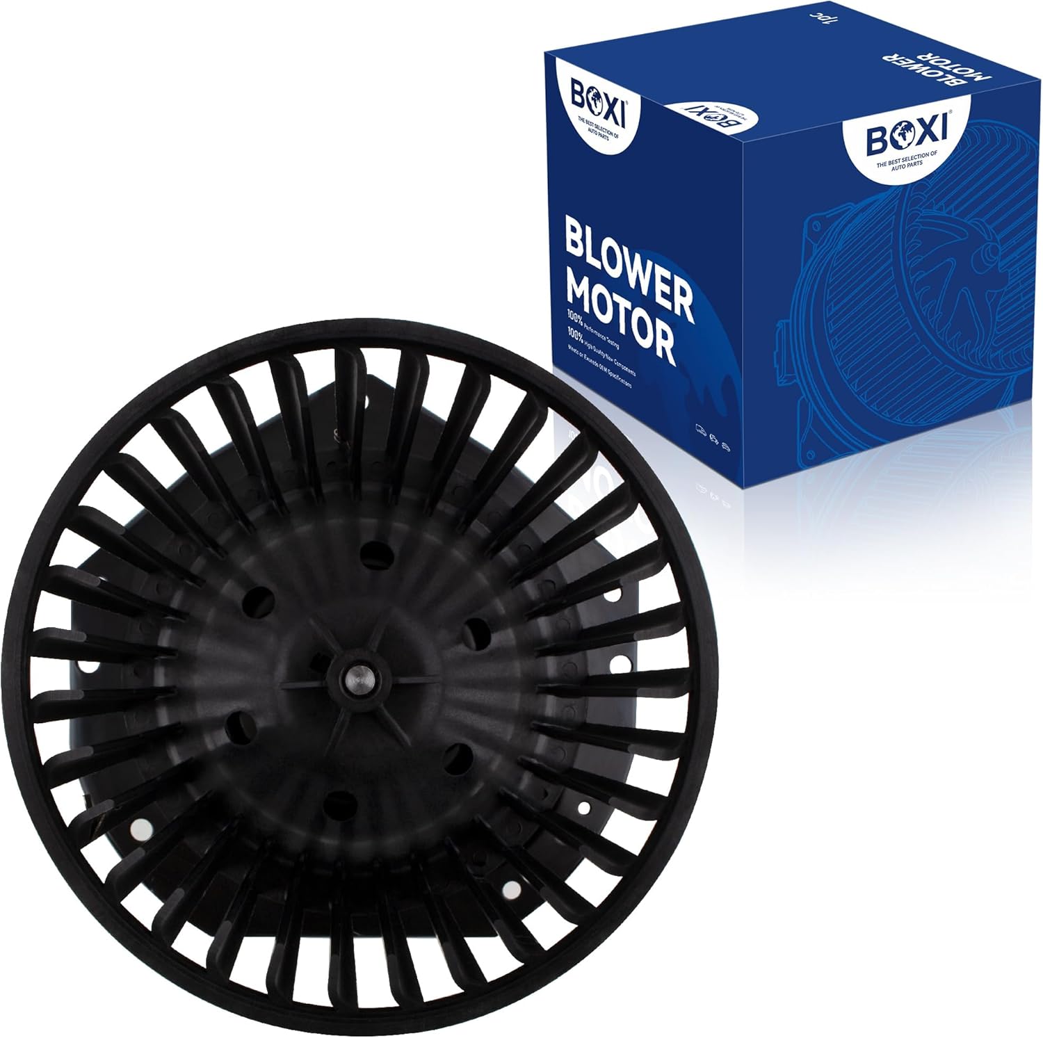 BOXI 700142 Heater Blower Motor w/Wheel Fits for Cadillac Commercial Chassis 1985 / for Chevrolet G10 G20 G30 S10 S10 Blazer/for GMC Sonoma Jimmy/for Oldsmobile Bravada 1982-1995/15-8553 35337