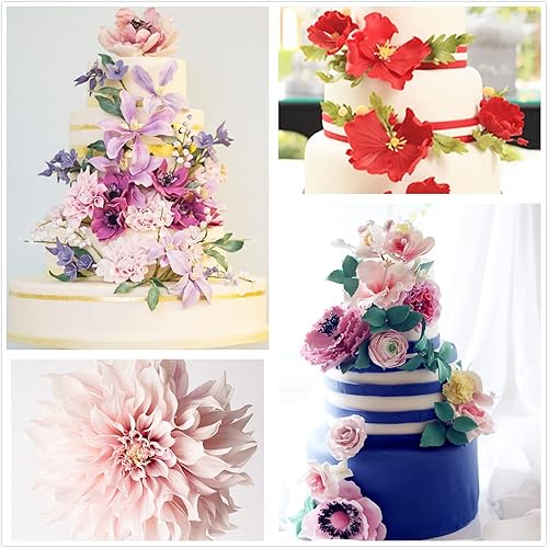 Miniatura 7 de Juego de 12 herramientas de pasta de goma de mascar, moldes de flores de pasta de goma y cortadores de fondant, cortador de galletas de azúcar,