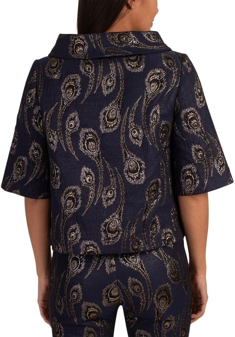 Trina Turk Womens Jacquard Roll Neck Top - Image 2