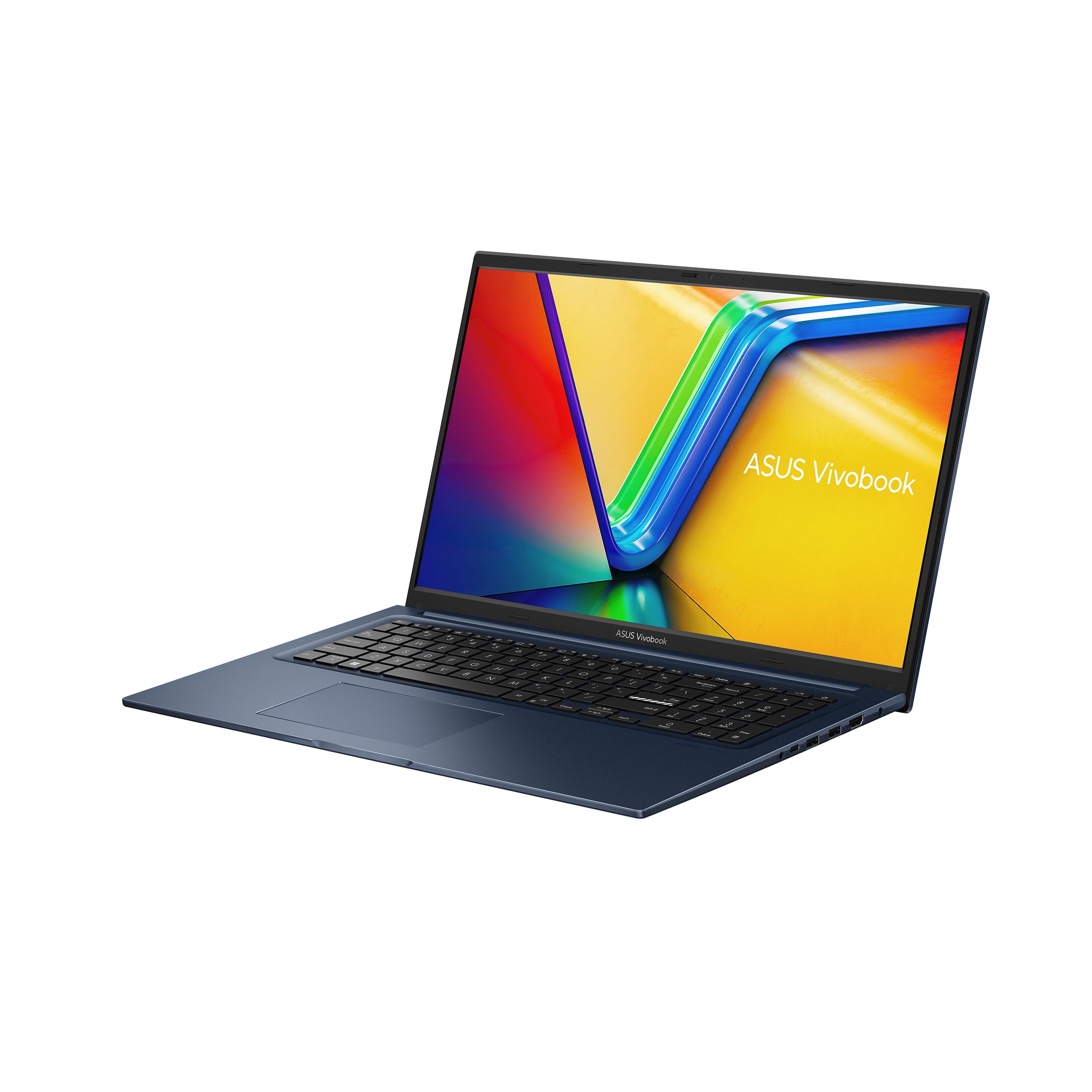 ASUS Vivobook 17 Laptop | 17,3" Full-HD 16:9 IPS Display | Intel Core i7-1255U | 16 GB RAM | 512 GB SSD | Intel Iris Xe | Windows 11 | QWERTZ Tastatur | 3.2 Ports - 3 | Quiet Blue
