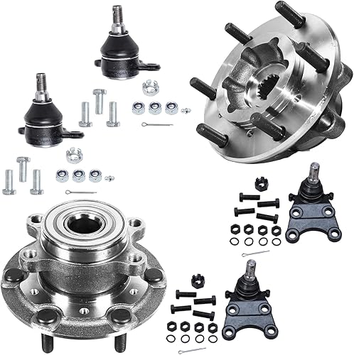 Miniatura 114 de Detroit Axle - Kit de cubos de rodamiento de rueda delantera de 6 piezas para Dodge Dart 2013-2016, Chrysler 200 2015-2017, 2 cojinetes de rueda