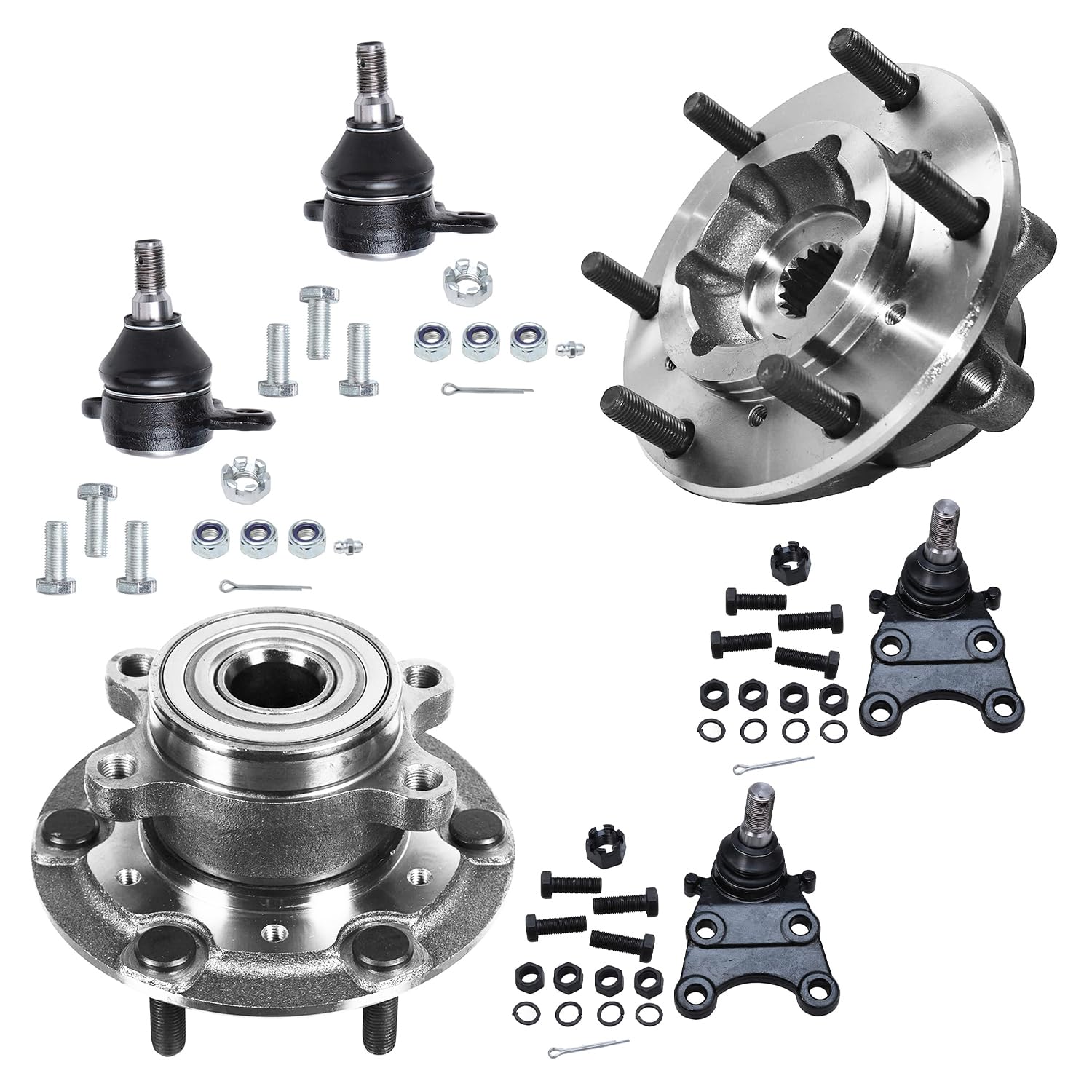 Detroit Axle - 4WD Front Wheel Bearing Hubs Kit for Honda Passport