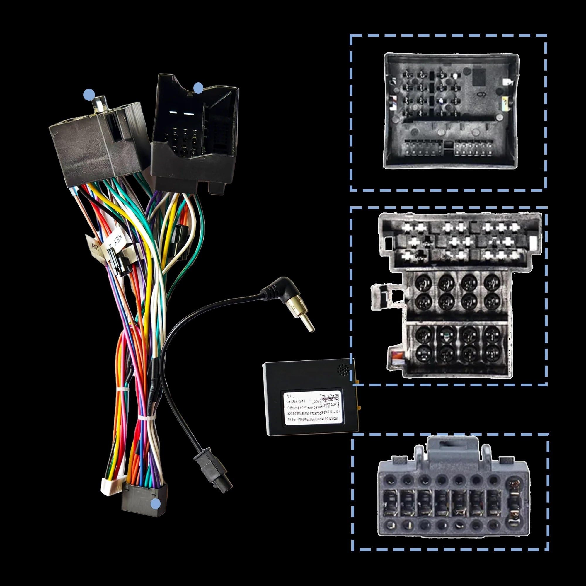 Radio De Coche 9 Pulgadas, Arnés Estéreo Android, Pantallas Tablero, Accesorios, Cables, Marco Fasica para Seat Altea Toledo 2004-2015 Marco Panel Radio Coche