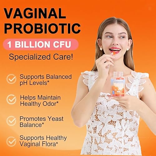 Miniatura 3 de Gomitas de equilibrio femenino prémium Probiótico para el equilibrio del pH y el control de olores para la salud vaginal, sabor natural a naranja