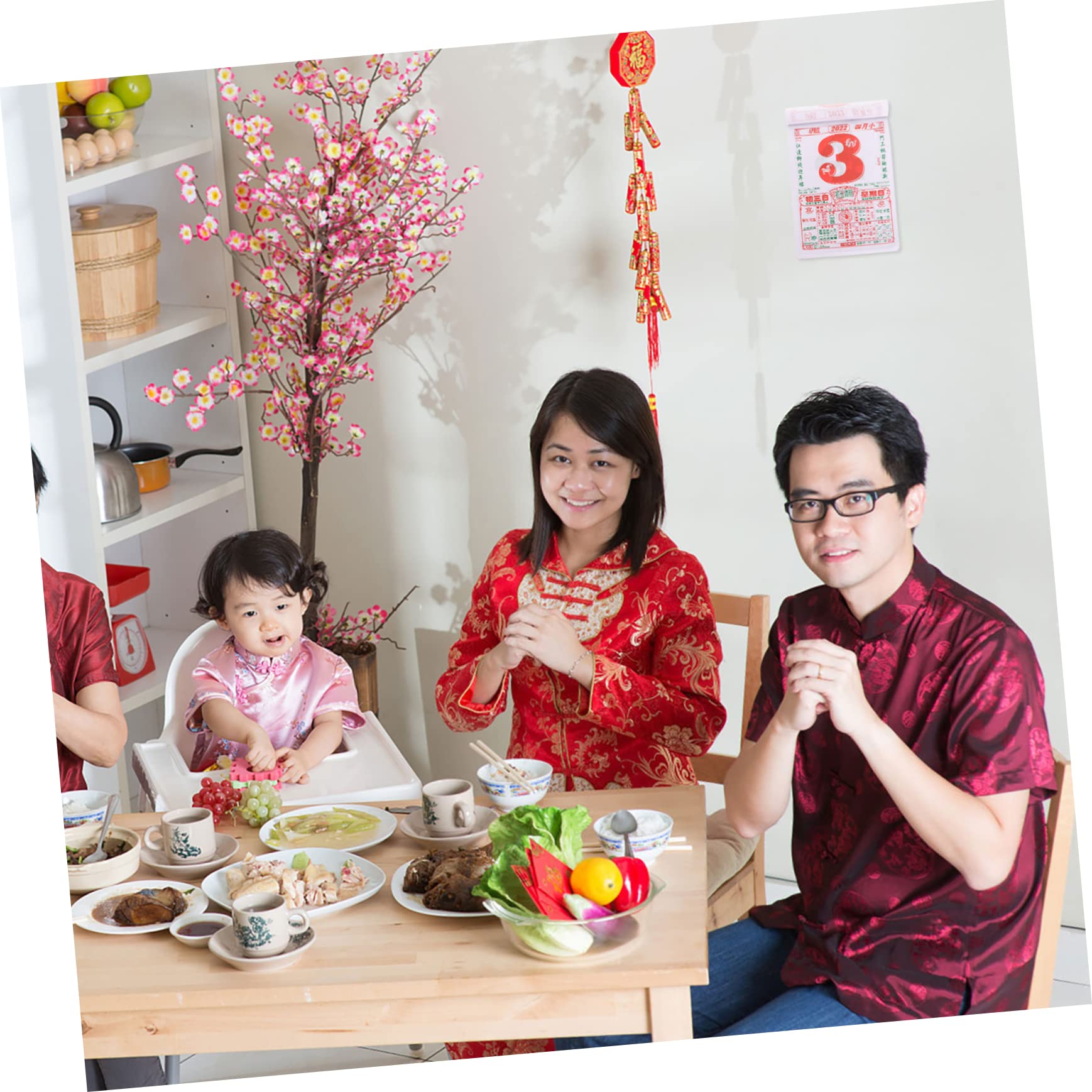 SEWACC 3stücke Traditioneller Chinesischer Wandkalender Abreißkalender Im Klassischen Design Für Zuhause Büro Und Mehr Klare Druckqualität Und Leuchtende Farben