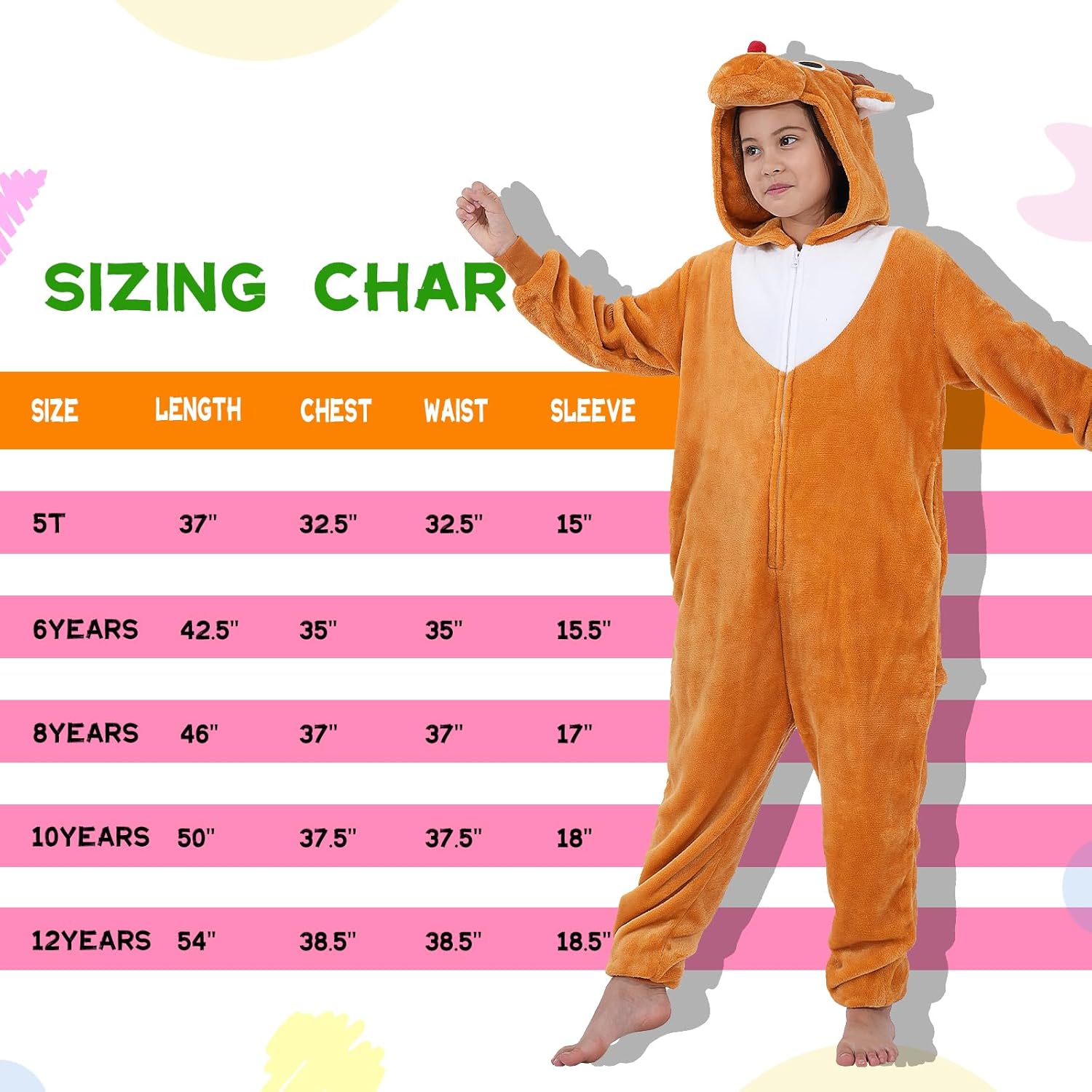 Halloween Christmas Unisex Kids Flannel Cosplay Onesie Costume Outfit Suit for Girls and Boys - Image 5