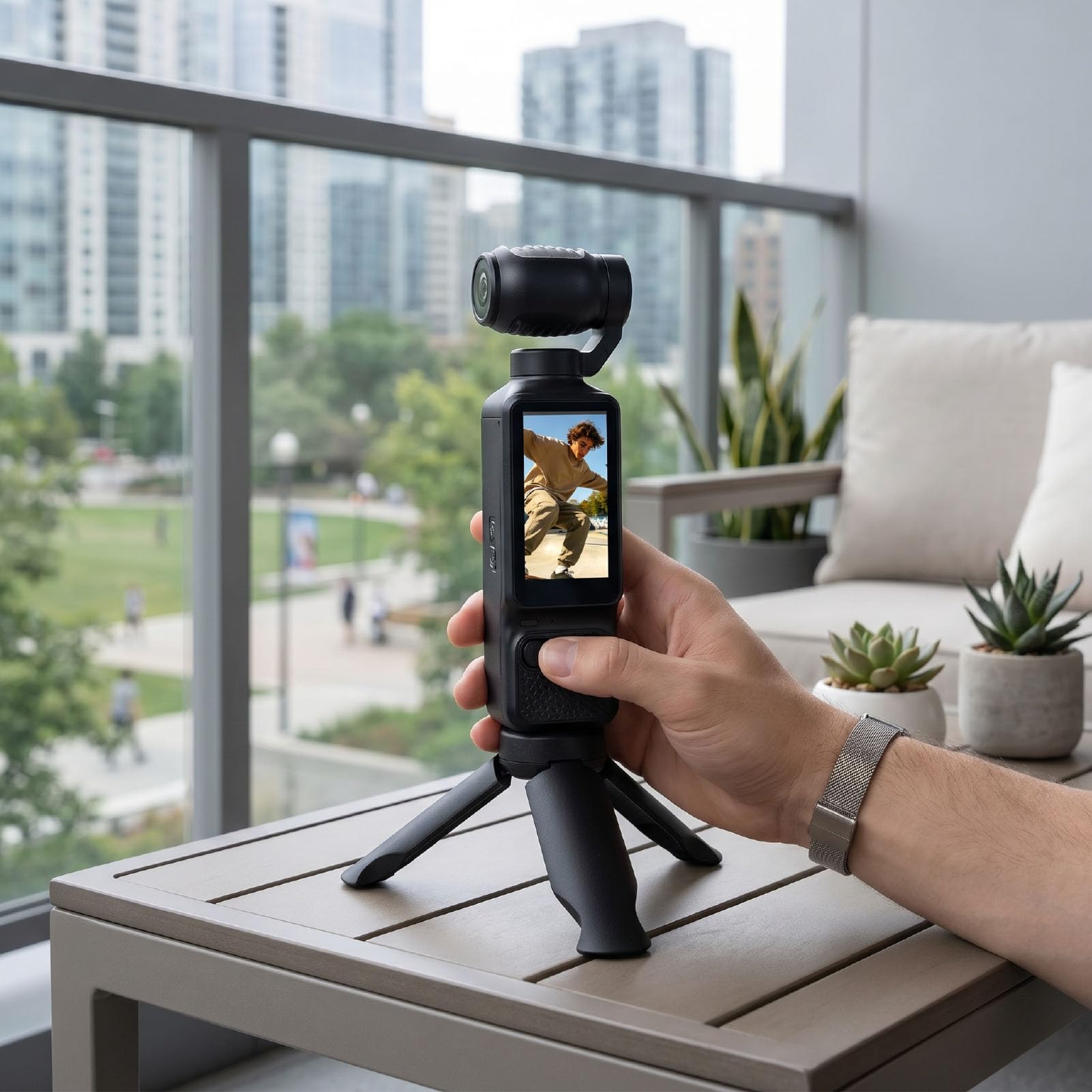 Videocamera Sportiva 4K, Fotocamera 64MP | Fotocamera Vlog con Obiettivo Girevole a 180°, Luce Integrata per Video