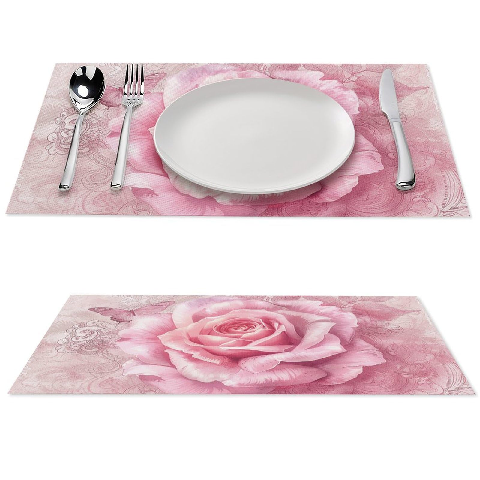 Set de table PVC papillon au design imprimé délicat pour une décoration de restaurant