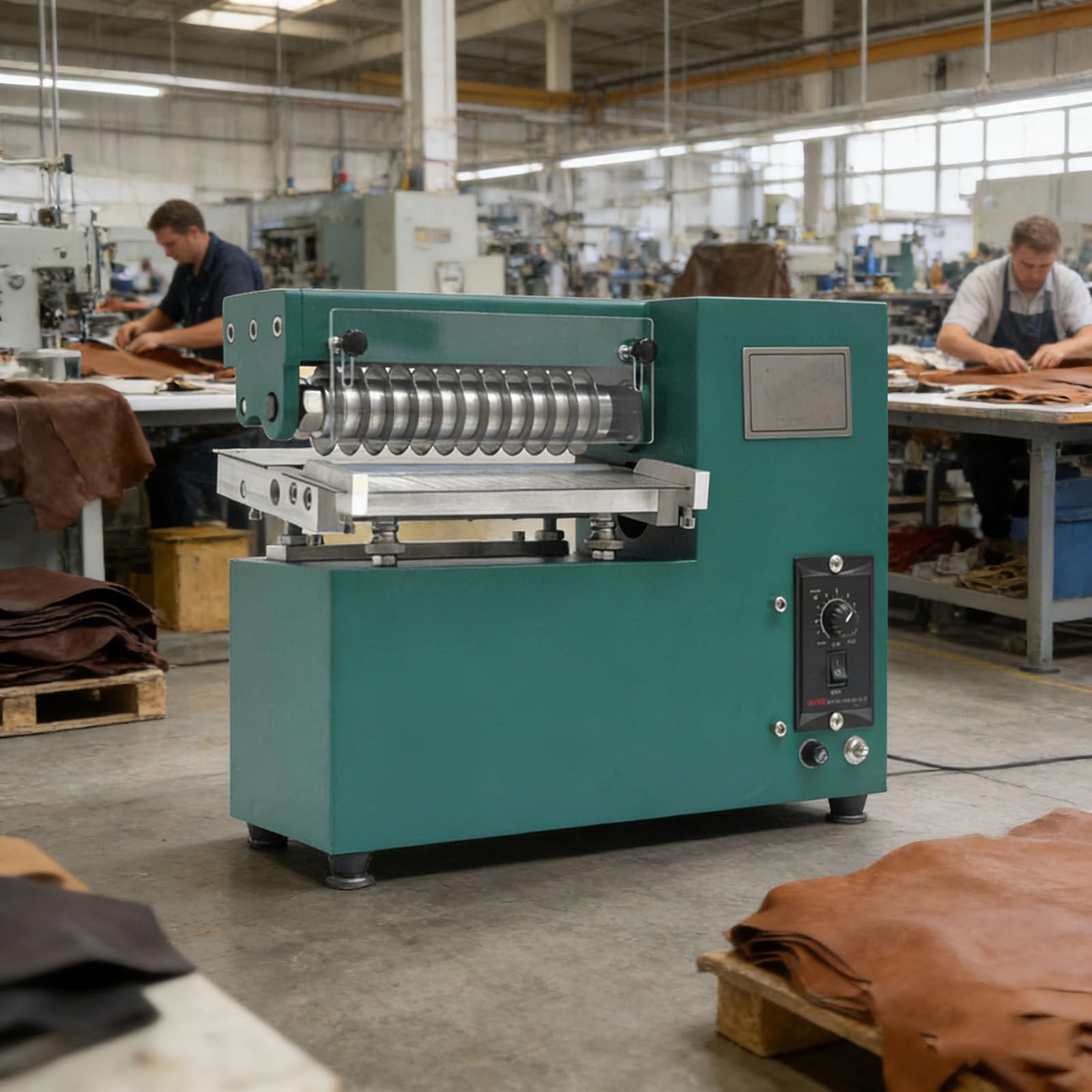 SICWEDIM Leather Cutting Machine,Electric Leather Strip Cutter,DIY Leathercraft Strap Splitter,20Cm Cutting Width, Thickness <3Mm, for Leather, Plastic, PVC, Rubber