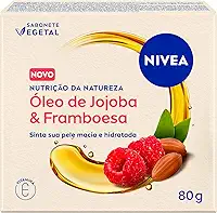 NIVEA Sabonete Vegetal Nutrição Da Natureza Óleo de Jojoba & Framboesa 80g - Pele limpa, macia e hidratada por mais tempo.