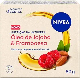 NIVEA Sabonete Vegetal Nutrição Da Natureza Óleo de Jojoba & Framboesa 80g - Pele limpa, macia e hidratada por mais tempo.