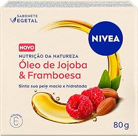 NIVEA Sabonete Vegetal Nutrição Da Natureza Óleo de Jojoba & Framboesa 80g - Pele limpa, macia e hidratada por mais tempo.