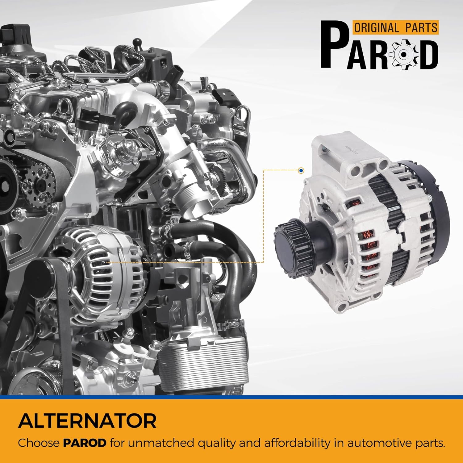 PAROD Alternator Fit for 2011-2016 Volvo S60, 2007-2015 S80,2015-2016 V60,2008-2010 V70,2010-2015 XC60,2008-2015 XC70,2007-2014 XC90-180A 12V CCW Replace#0121715009