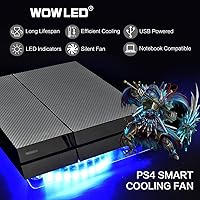Vista 4 de WFPOWER Soporte para ventilador de refrigeración LED RGB USB mando a distancia inalámbrico accesorios de luz LED multicolor compatibles con PS4 PS4