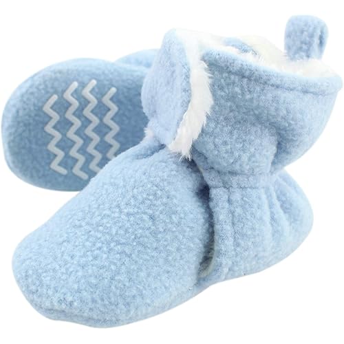Hudson Baby Unisex Baby Cozy Fleece and Faux Sherpa Booties