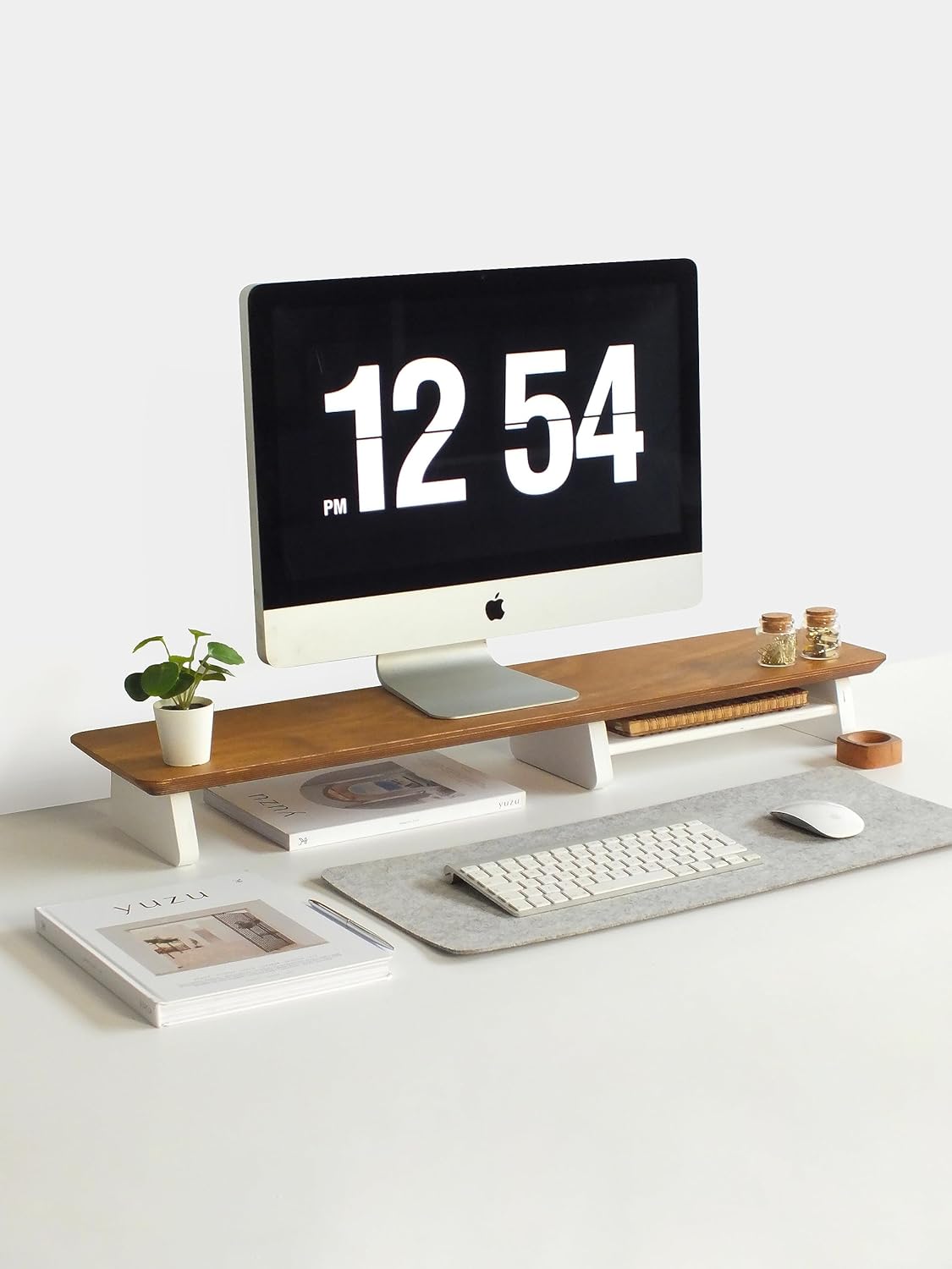 Fagus Wood Monitör Yükseltici, Monitör Standı, Ahşap Ekran Yükseltici (Meşe)