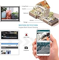 Vista 3 de Cámara oculta WiFi con detección de movimiento de visión nocturna, mini cámara espía Full HD 1080P, cámaras de seguridad para el hogar