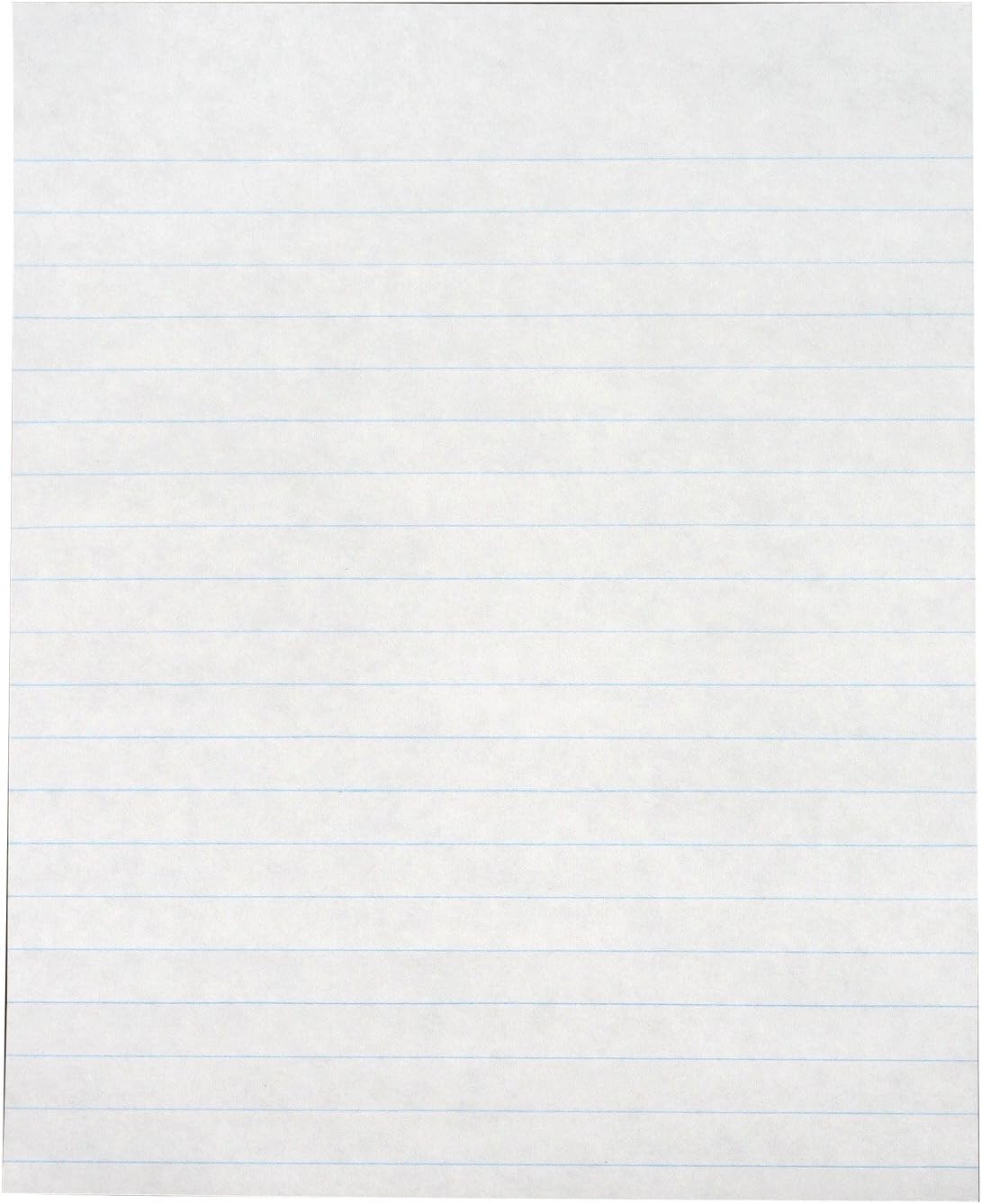 School Smart Composition Paper, 8-1/2 x 7 Inches, 3/8 Inch Long Way Ruled, White, 500 Sheets