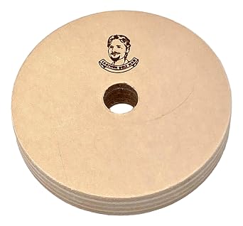 3" 1/2" Width Leather Strop Honing Wheel - Fits 1/2" Arbor Bench Grinders