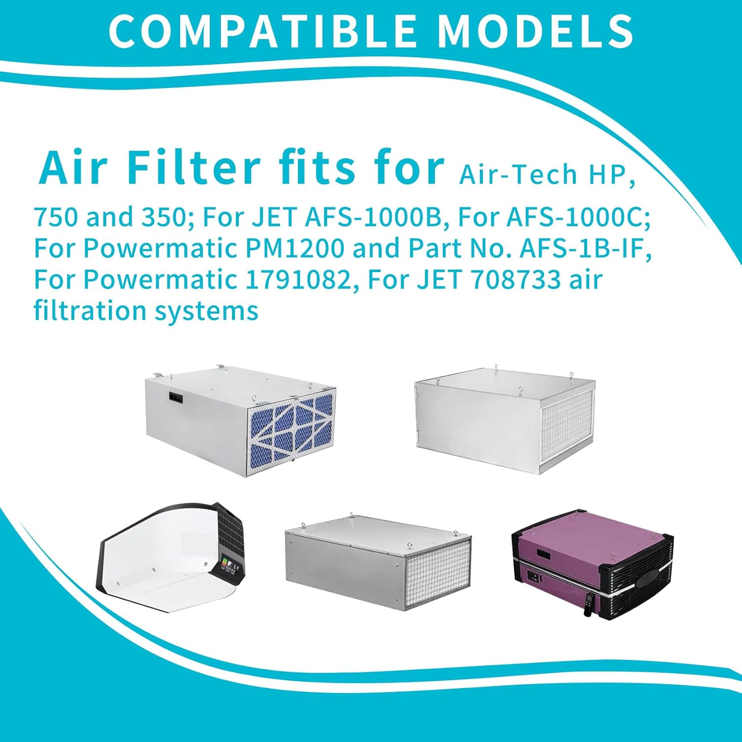 2 PCS 24x12x12 MERV 14 Synthetic Pocket Air Filter Replacement for JET AFS-1000B AFS-1000C, JDS Air-Tech 750-ER HP 350, Powermatic PM1200 JET 708733 Air Filtration