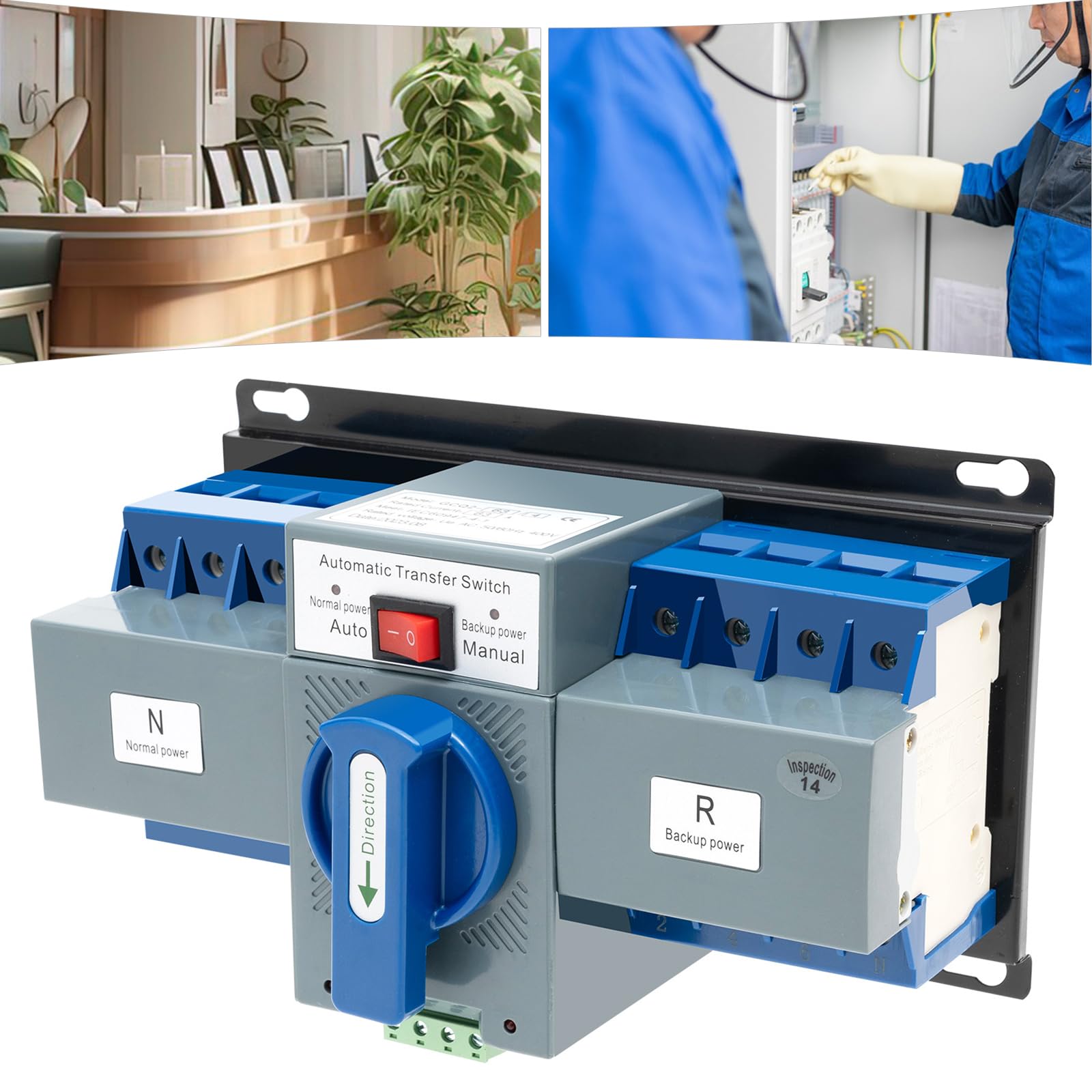Interruttore di priorità di rete per camper – fotovoltaico Dual Power Commutatore automatico 63 A 4P SLS, alimentazione di emergenza, guida DIN