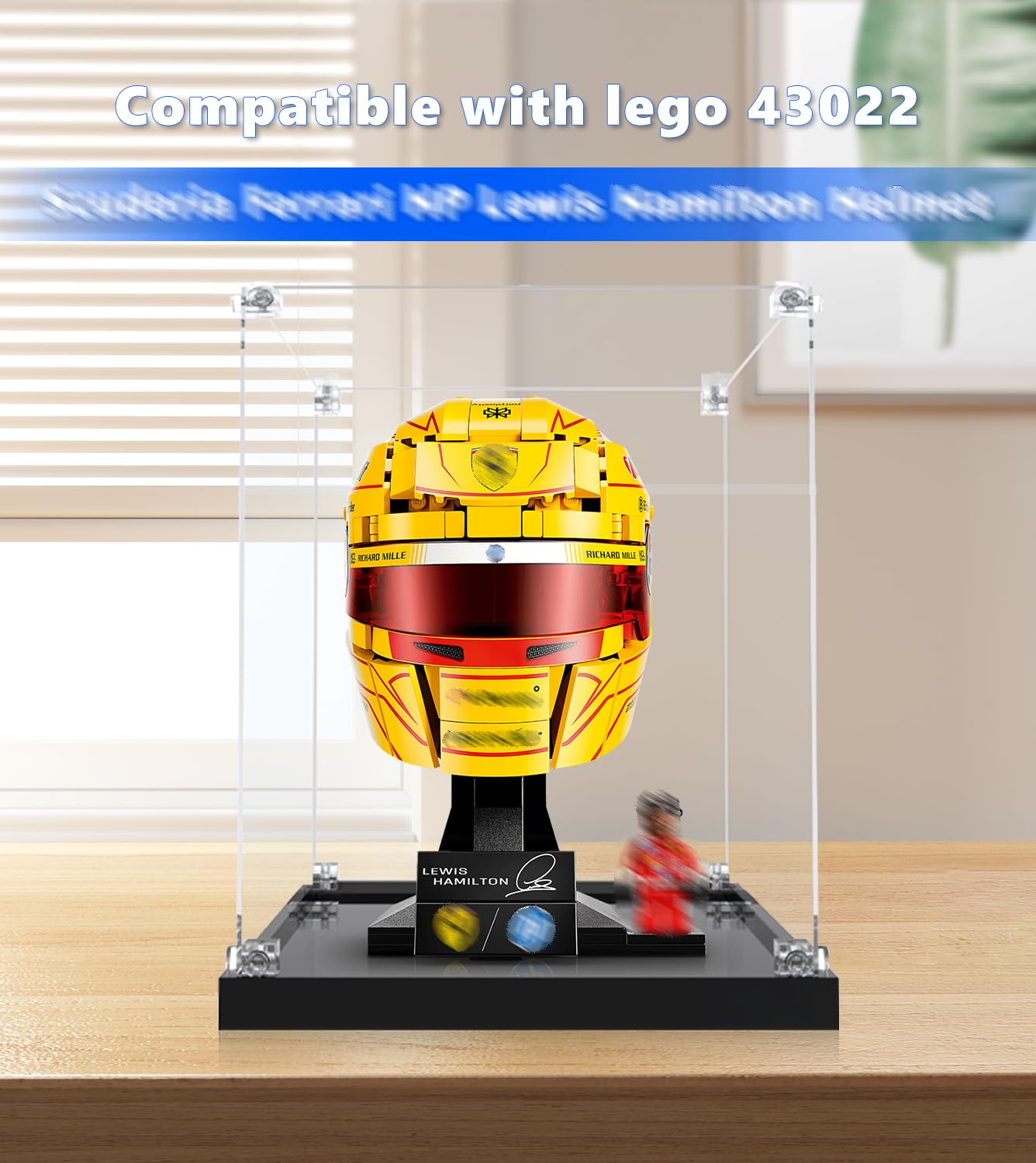Vetrina in acrilico compatibile con casco Lego 43022, (solo