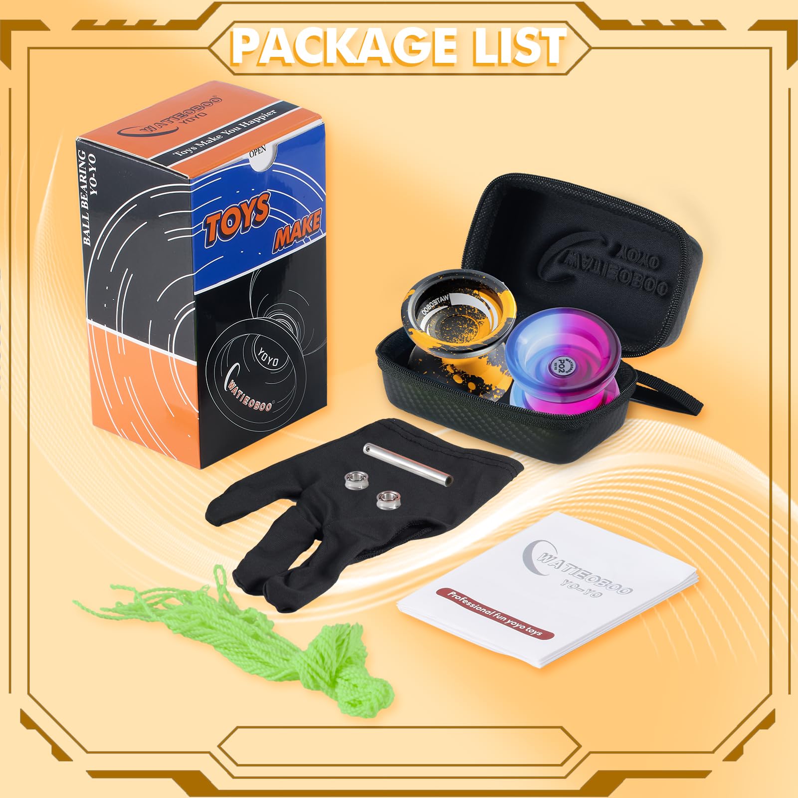 Amazon | WATIEOBOO yoyo セット 2個 (R8 メタルヨーヨ ーと P02 ツー