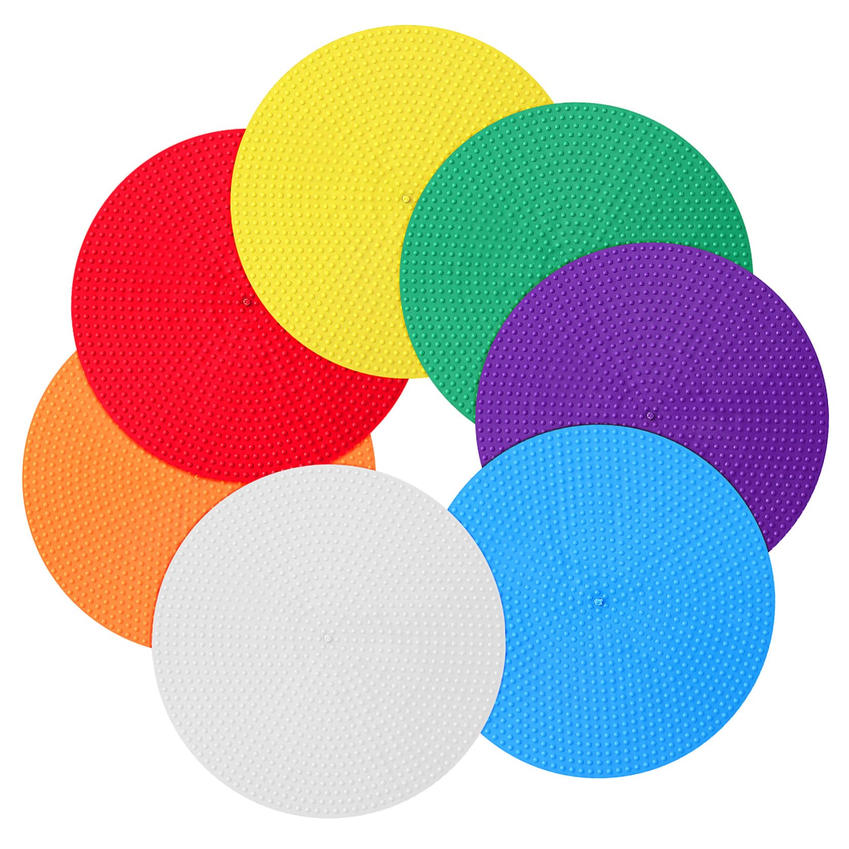 GOOHOCHY 14 Pcs Round Floor Spot Markers Lightweight Agility Training Dots for Classroom Soccer Basketball Drills Non Slip Design for Exercise Activities