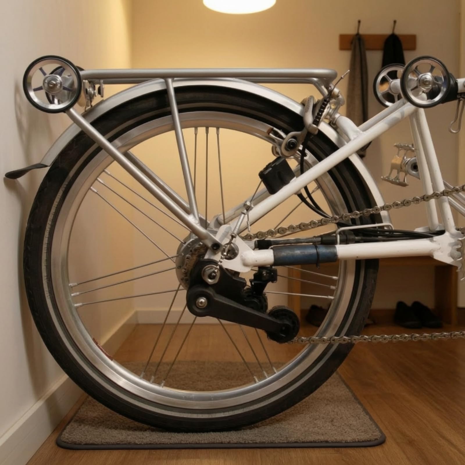 LOVIVER Portapacchi Bici Pieghevole Posteriore in Alluminio per Bici Pieghevoli 16 349 E Staffe Saldate Fori per E Punti Accessori Adatto a Pendolarismo, Nero, 16 Pollici 349
